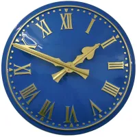 Lancashire Outdoor Clock Service blue dial